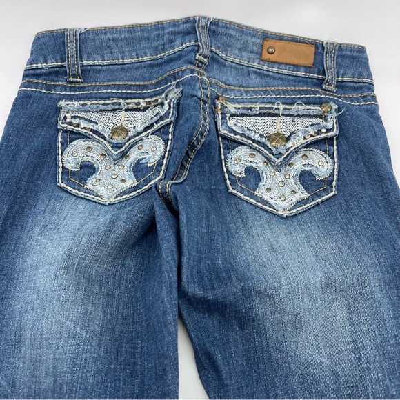 Antique Rivet Women's Blue Boot Cut Jeans - Picture 3 of 15